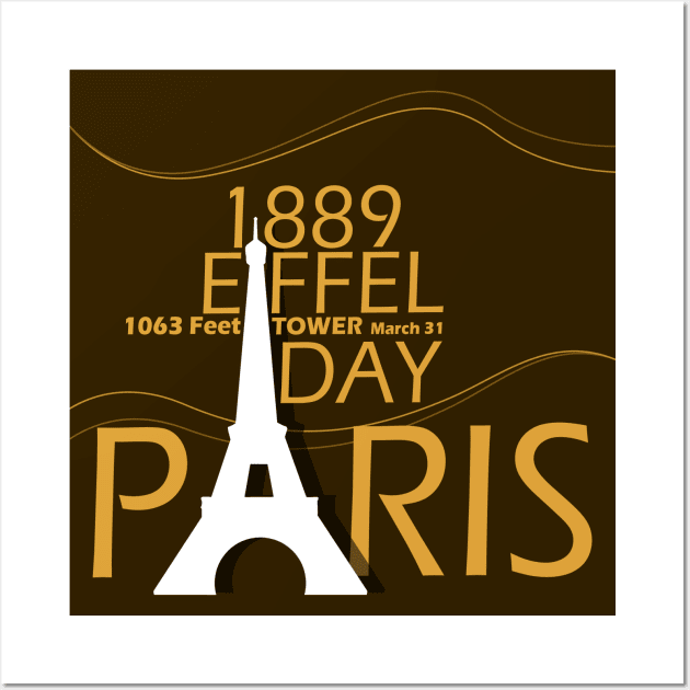 Eiffel Tower Day Wall Art by Capturedtee